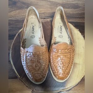 Tan Woven Women's Loafers